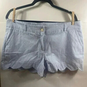 Crown and Ivy Shelby blue stripe shorts 14P